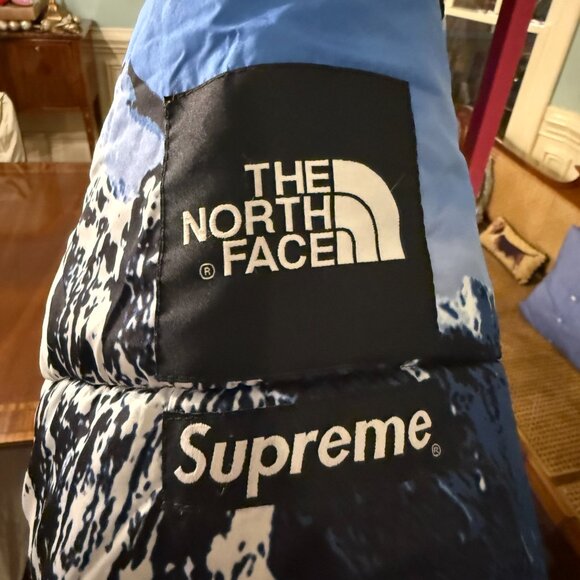 Supreme The North Face Mountain Parka Blue/White, SIZE XL - Picture 3 of 4